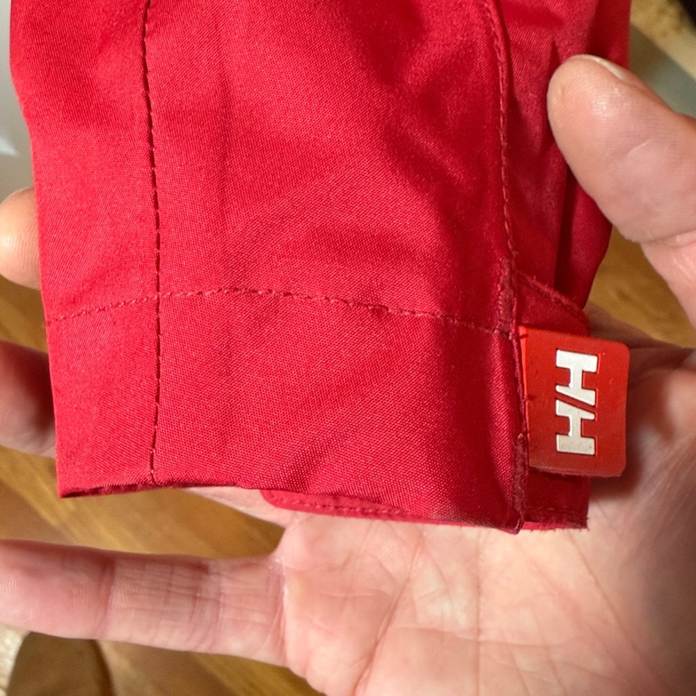 Helly Hansen Jacket Women Sz Large Red mid weight jacket Viking Logo - Picture 6 of 8